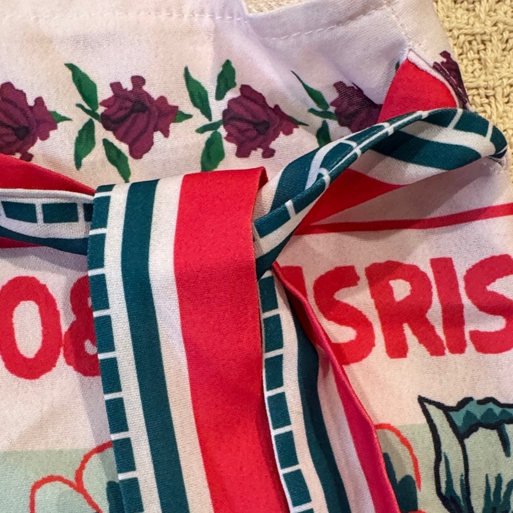 Floral Print Wrap Skirt - Red and Blue - Picture 5 of 11